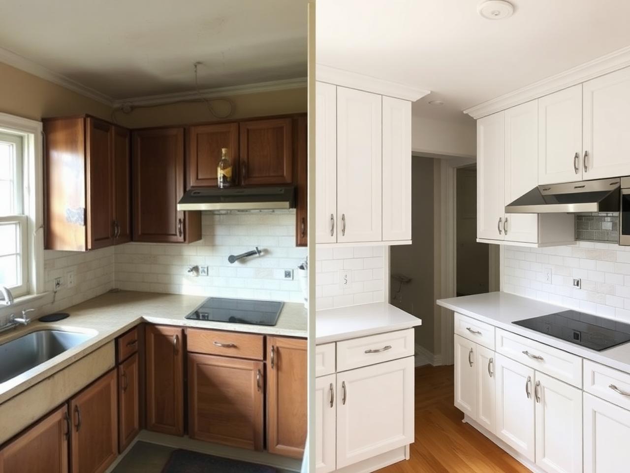 Before and after: Kitchen Remodel in Saugus, MA